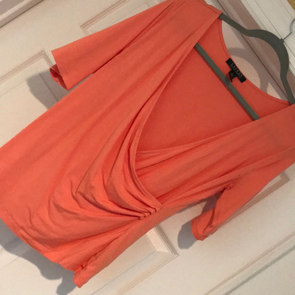 Ralph Lauren short sleeve wrap blouse